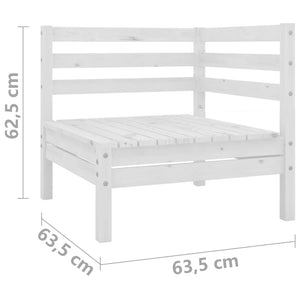 vidaXL 2-Seater Garden Sofa White Solid Pine Wood