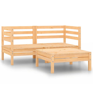 vidaXL 3-Piece Garden Lounge Set Solid Pine Wood
