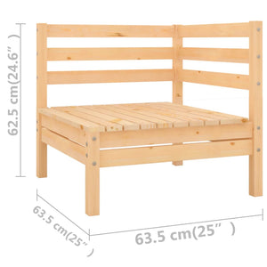 vidaXL 3-Piece Garden Lounge Set Solid Pine Wood