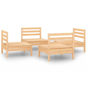 vidaXL 4-piece Solid Pine Garden Lounge Set