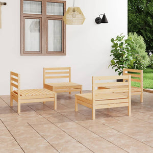 vidaXL 4-piece Solid Pine Garden Lounge Set