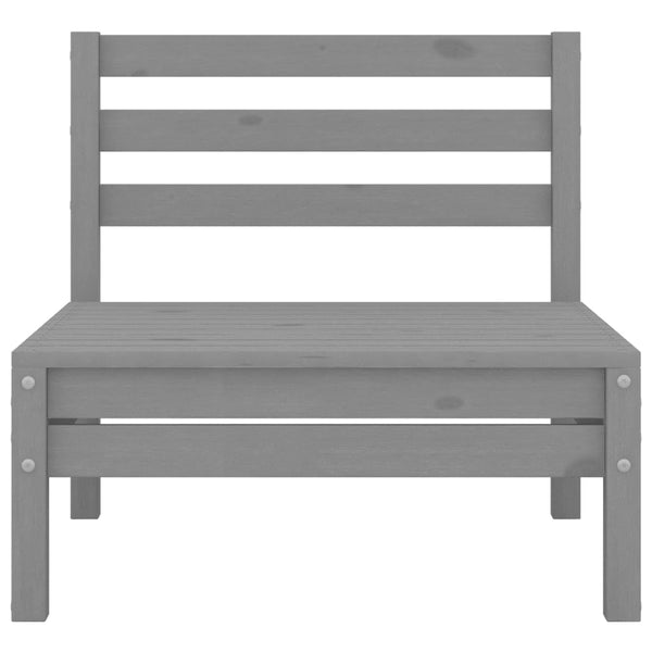 vidaXL 4-piece Garden Lounge Set Grey Solid Pine Wood