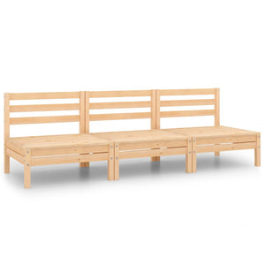 vidaXL 3-Piece Solid Pine Wood Garden Lounge Set