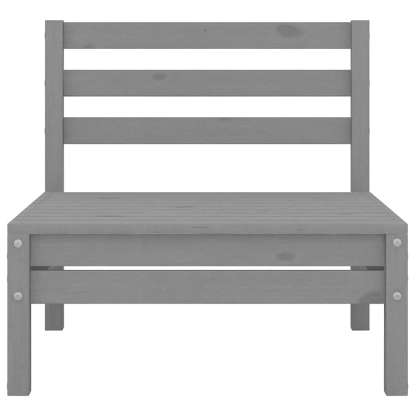vidaXL 4-piece Garden Lounge Set Grey Solid Pinewood