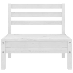 vidaXL 3-Piece Garden Lounge Set White Solid Pine Wood