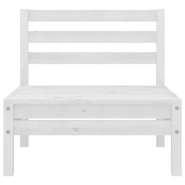 vidaXL 3-Piece Garden Lounge Set White Solid Pine Wood