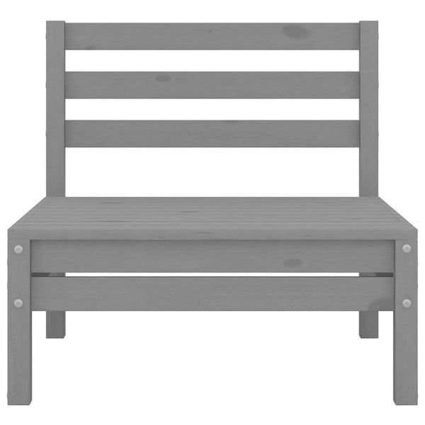 vidaXL 3-Piece Garden Lounge Set Grey Solid Pinewood