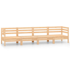 vidaXL 4-Piece Garden Lounge Set Solid Pine Wood