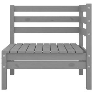 vidaXL 4-piece Garden Lounge Set Grey Solid Pine Wood