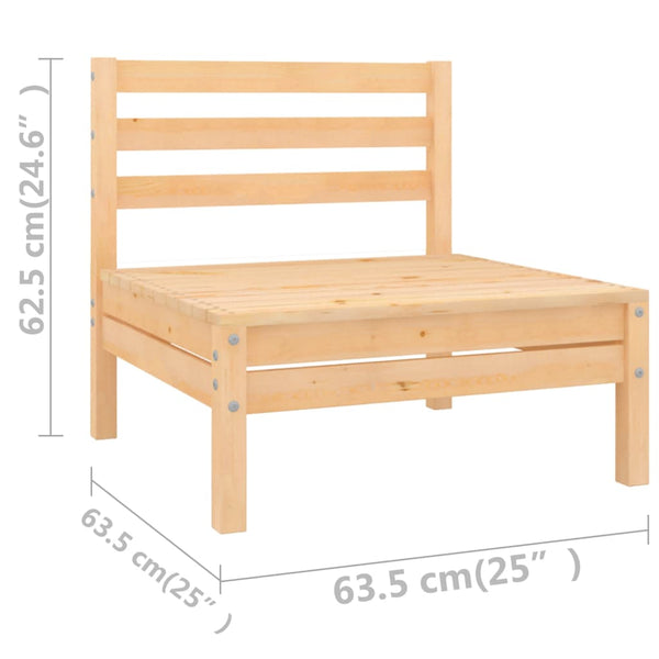 vidaXL 4-Piece Garden Lounge Set Solid Pine Wood