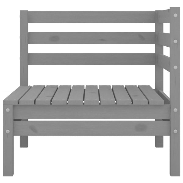 vidaXL 4-Piece Garden Lounge Set Grey Solid Pine Wood