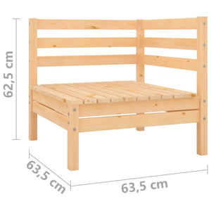vidaXL 3-Piece Garden Lounge Set Solid Pine Wood