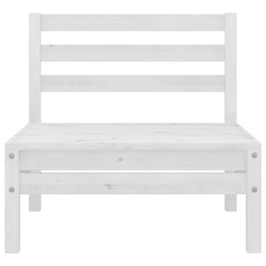 vidaXL 3-Piece Garden Lounge Set White Solid Pine Wood