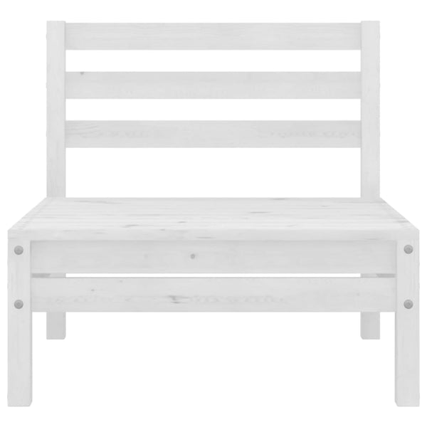 vidaXL 3-Piece Garden Lounge Set White Solid Pine Wood
