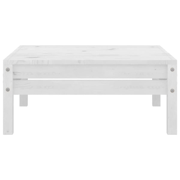 vidaXL 3-Piece Garden Lounge Set White Solid Pine Wood