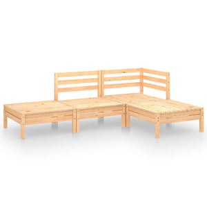 vidaXL 4-piece Solid Pine Garden Lounge Set