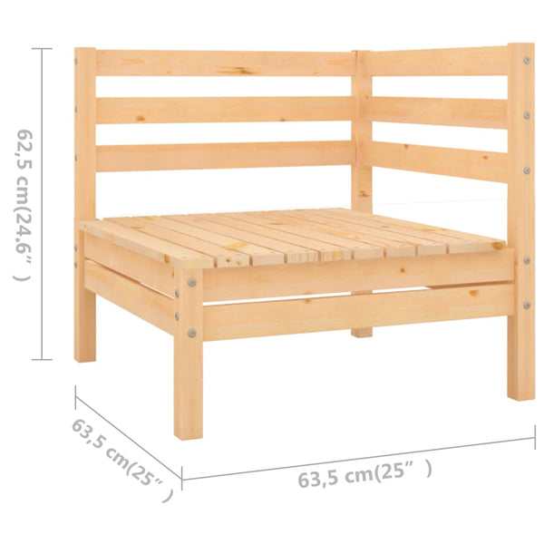 vidaXL 4-piece Solid Pine Garden Lounge Set