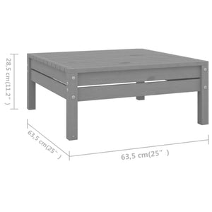 vidaXL 4-Piece Garden Lounge Set Grey Solid Pine Wood