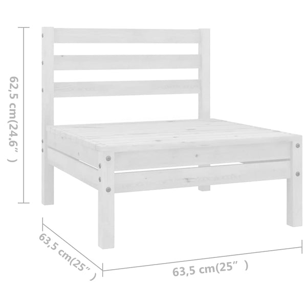 vidaXL 4-Piece Garden Lounge Set Solid Pine Wood White