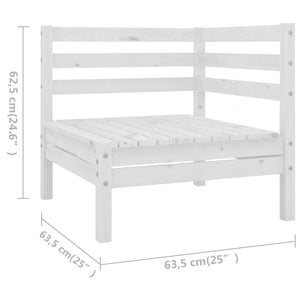 vidaXL 4-Piece Garden Lounge Set Solid Pine Wood White