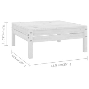 vidaXL 10-Piece Garden Lounge Set Solid Pinewood White