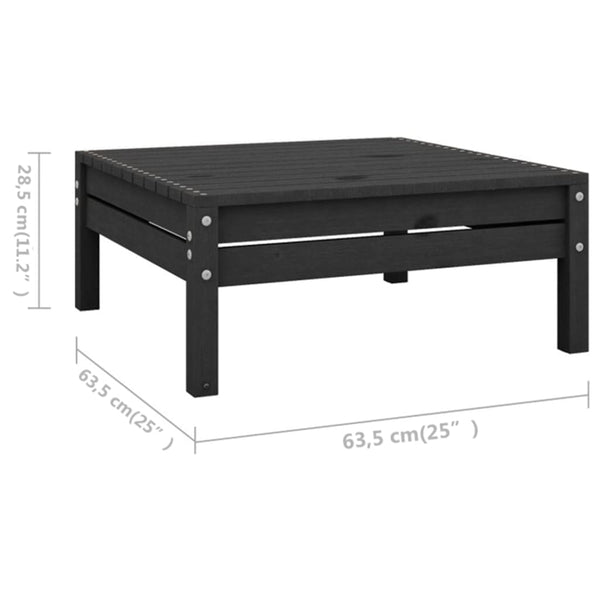 vidaXL 10-Piece Garden Lounge Set Solid Pinewood Black