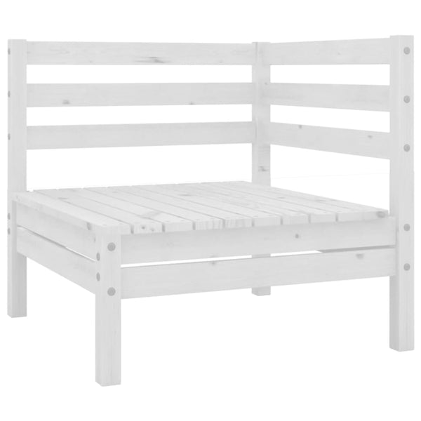 vidaXL 10-piece Garden Lounge Set Solid Pine Wood White