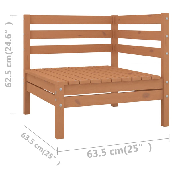 vidaXL 10-Piece Garden Lounge Set Honey Brown Solid Pine Wood