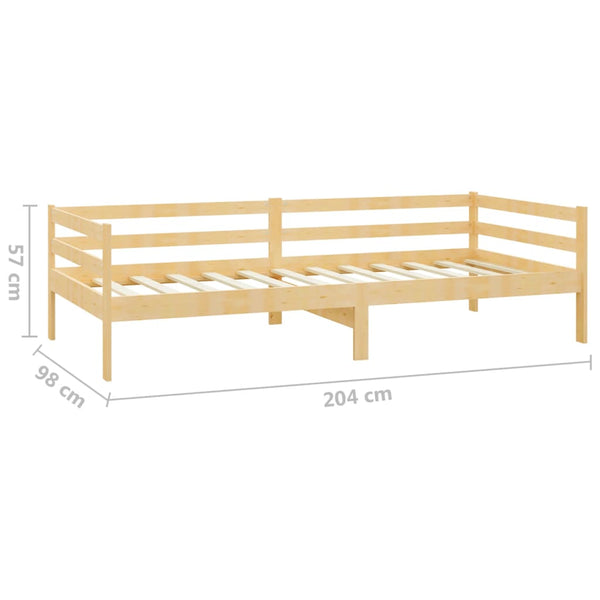 vidaXL Day Bed with Mattress 90x200 cm Solid Pine Wood