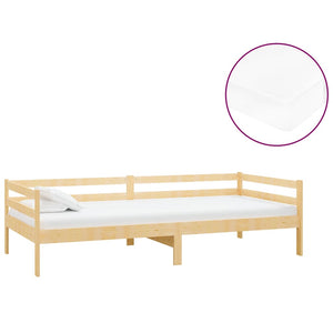 vidaXL Day Bed with Mattress 90x200 cm Solid Pine Wood