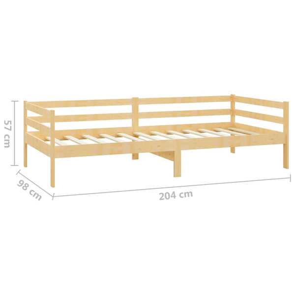 vidaXL Day Bed with Mattress 90x200 cm Solid Pine Wood