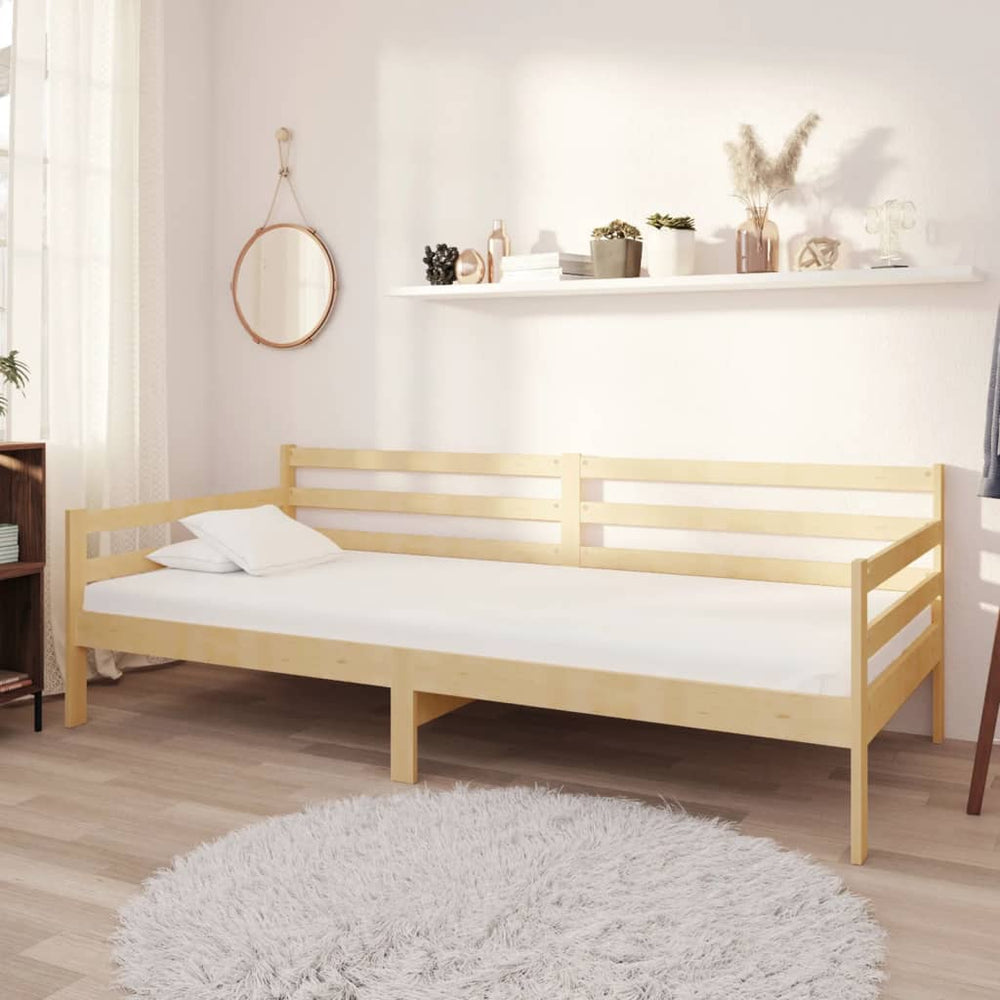 vidaXL Day Bed with Mattress 90x200 cm Solid Pine Wood