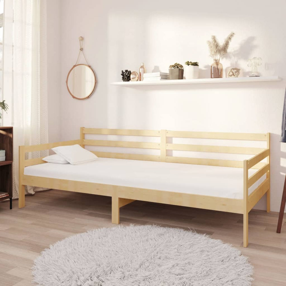vidaXL Day Bed with Mattress 90x200 cm Solid Pine Wood