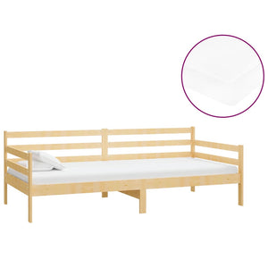 vidaXL Day Bed with Mattress 90x200 cm Solid Pine Wood