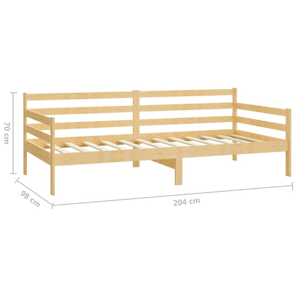 vidaXL Day Bed with Mattress 90x200 cm Solid Pine Wood