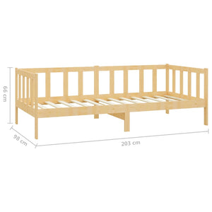 vidaXL Day Bed with Mattress 90x200 cm Solid Pine Wood