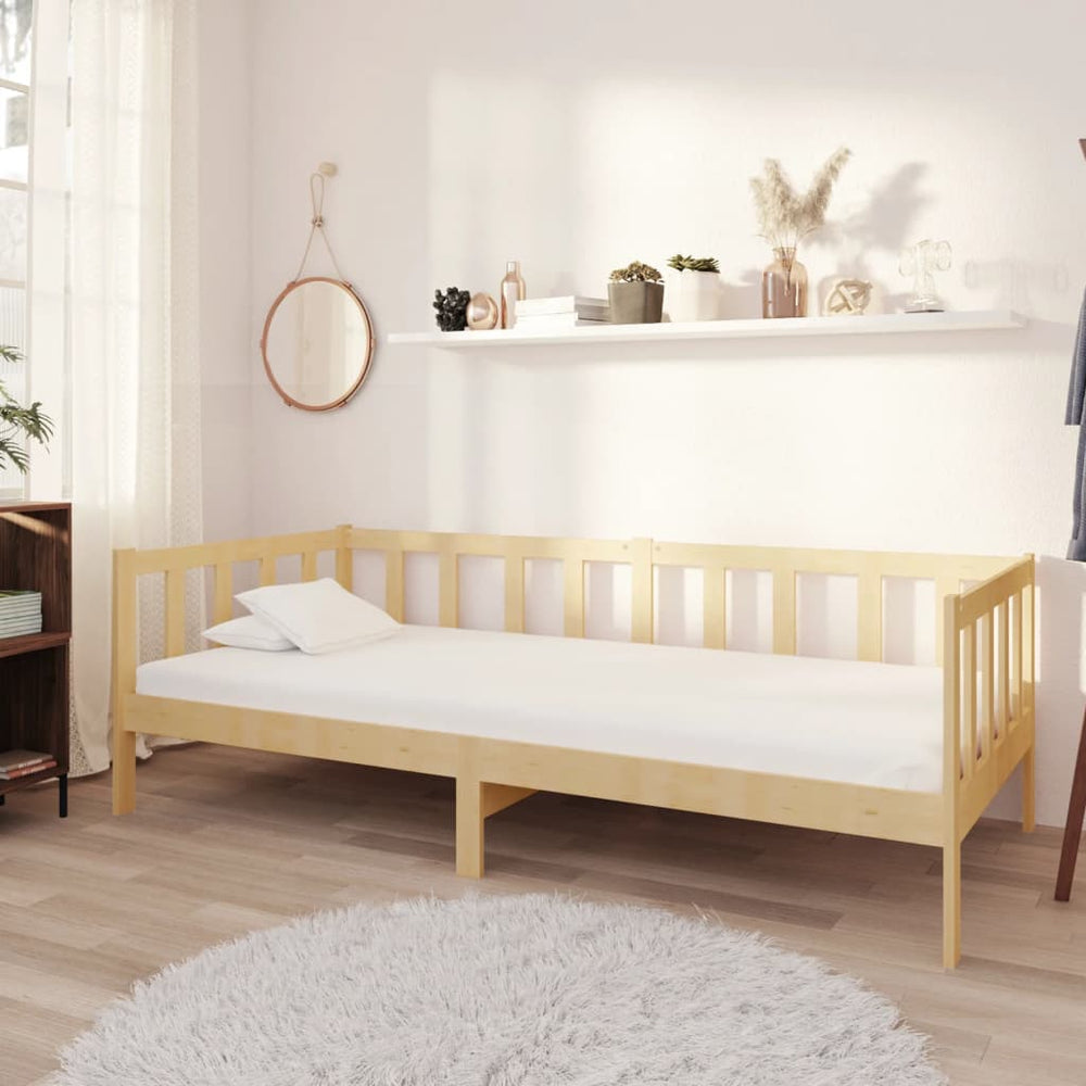 vidaXL Day Bed with Mattress 90x200 cm Solid Pine Wood