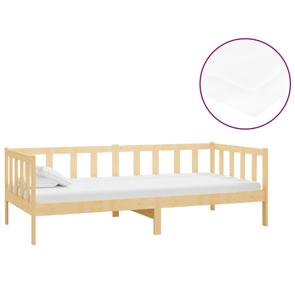 vidaXL Day Bed with Mattress 90x200 cm Solid Pine Wood