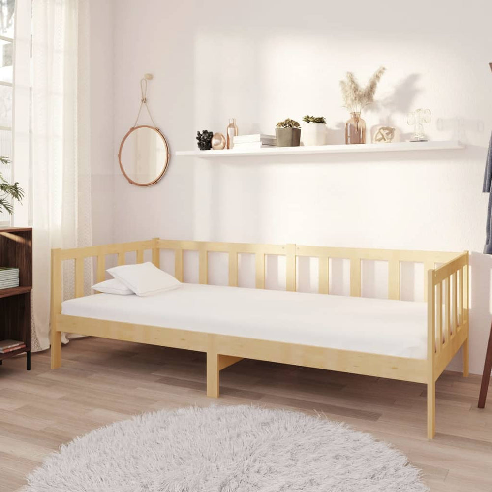 vidaXL Day Bed with Mattress 90x200 cm Solid Pine Wood