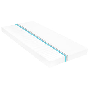 vidaXL Day Bed with Mattress 90x200 cm White Solid Pine Wood