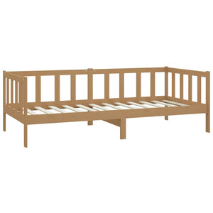vidaXL Day Bed with Mattress 90x200 cm Honey Brown Solid Pine Wood