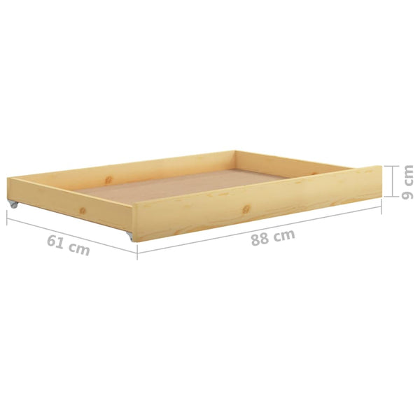 vidaXL Day Bed with Drawers 90x200 cm Solid Pine