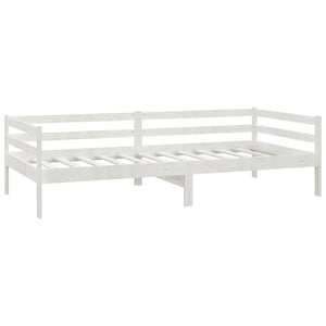 vidaXL Day Bed with Drawers White 90x200 cm Solid Pine Wood