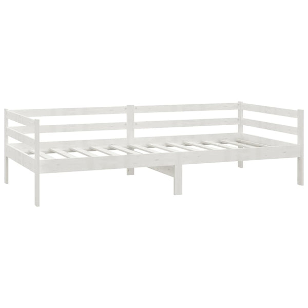 vidaXL Day Bed with Drawers White 90x200 cm Solid Pine Wood