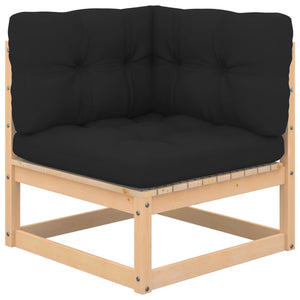 vidaXL 3-Piece Garden Lounge Set with Cushions Solid Pine Wood