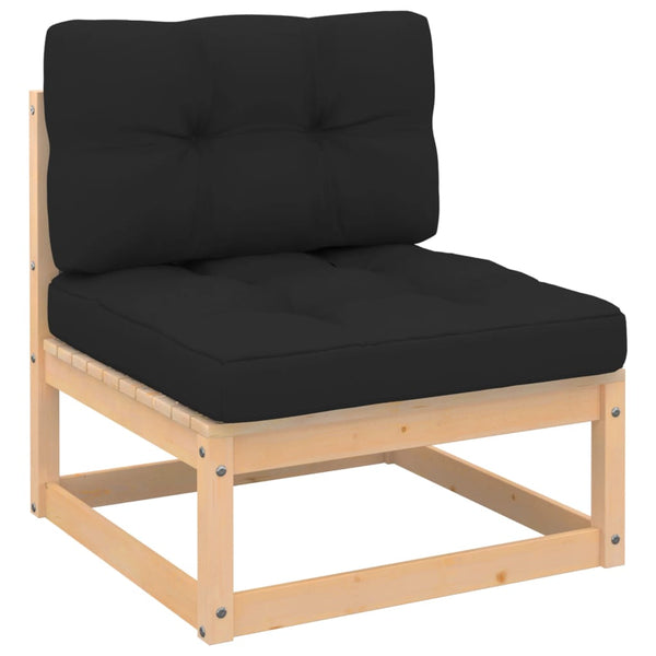 vidaXL 4-Piece Garden Lounge Set with Cushions Solid Pine Wood