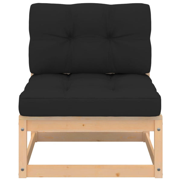 vidaXL 3-Piece Garden Lounge Set with Cushions Solid Pine Wood