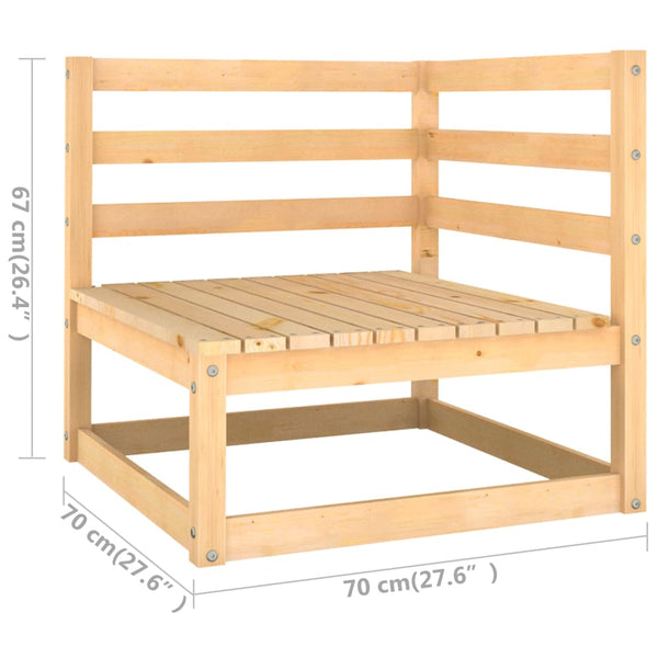 vidaXL 3-Piece Garden Lounge Set with Cushions Solid Pine Wood