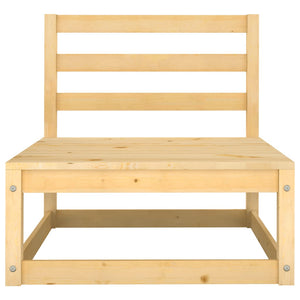 10-tlg. Garten-Lounge-Set mit Kissen Massivholz Kiefer