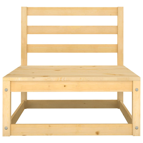 10-tlg. Garten-Lounge-Set mit Kissen Massivholz Kiefer
